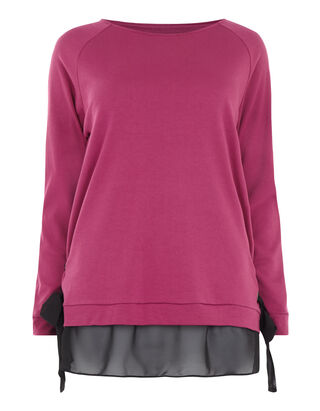 Damen Longsleeve mit Kontrasteinsatz