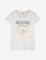 T-shirt - Glitterprint - wit