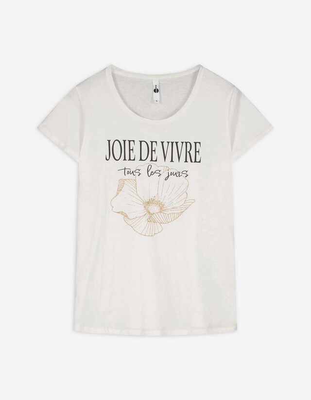 T-shirt - Glitterprint - wit