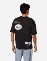 T-Shirt - Allover-Print - schwarz
