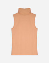 Top - Rollkragen - beige