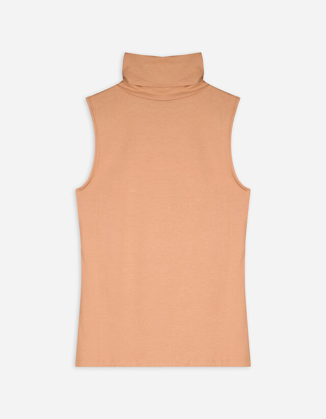 Top - Rollkragen - beige