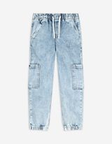 Jeans - Elastische band - lichtblauw