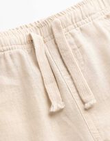 Pantalon - Lin m&eacute;lang&eacute; - blanc