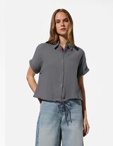 Chemise - Mousseline - gris fonc&eacute;