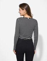 Longsleeve - Sierknopen - zwart