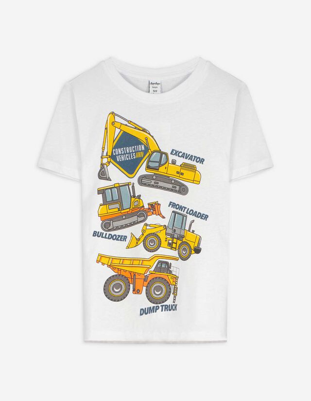 T-Shirt - Frontprint - weiß