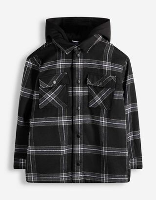 Hemdjacke - Oversized Fit - Schwarz