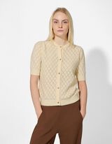 Cardigan - Knopfleiste - hellgelb