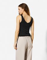 Stricktop - Viskose-Mix - schwarz