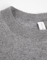 Strickshirt - Kaschmir - grau