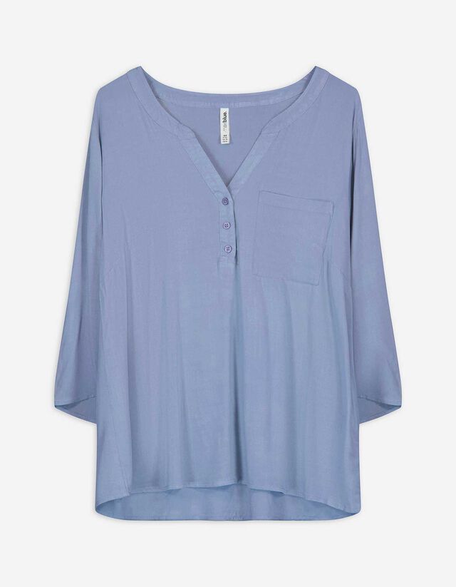 Bluse - Viskose - hellblau