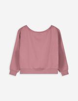 Sweatshirt - U-Ausschnitt - rosa