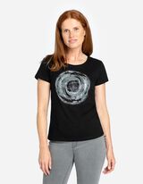 Tricou - Imprimeu sclipici - Negru