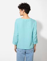 Bluse - einfarbig - t&uuml;rkis