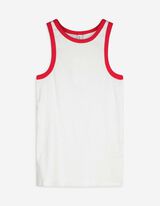 Top - A costine - bianco