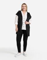 Ilgas kardiganas - Viskozės mišinys - tamsiai pilkas