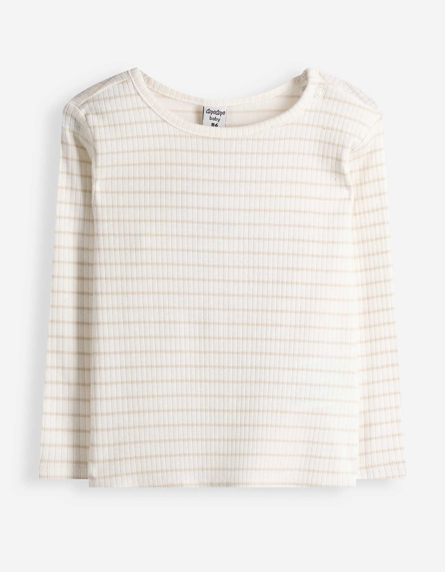 Langarmshirt - Gerippt