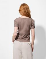 T-särk - hõlmikstiilis - beezh