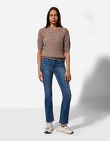 Pulovr - K&aacute;rovan&yacute; vzor - svetle hneda