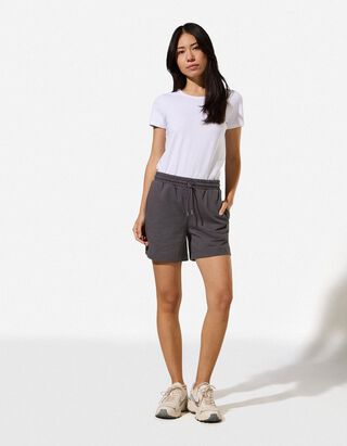 Shorts - Baumwoll-Mix - Dunkelgrau