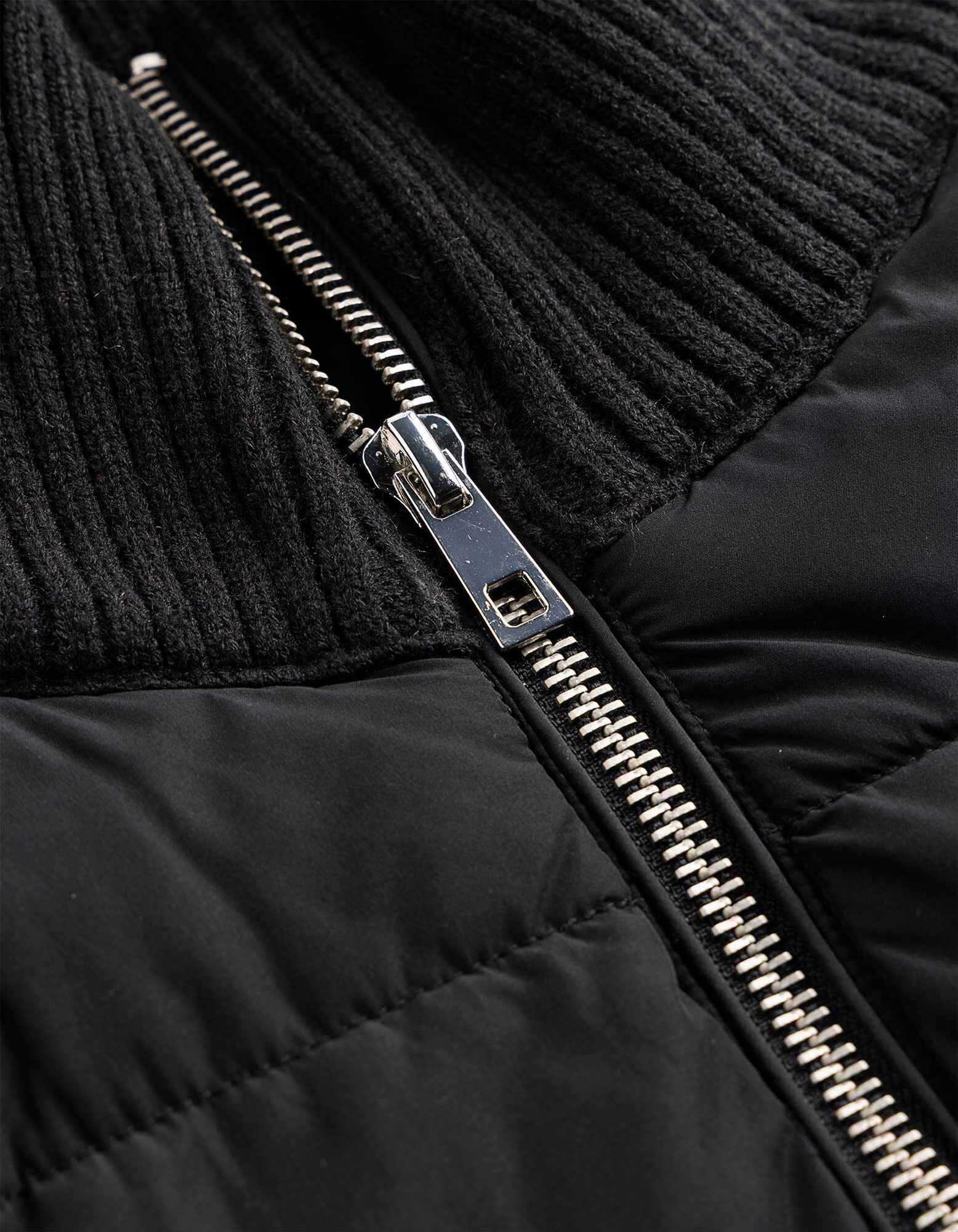 Bodywarmer - Materiaalmix - Zwart