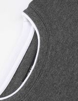 Majica dugih rukava - Dvoslojni izgled - tamno-siva