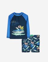 Set di camicia e pantaloni UV - Poliestere riciclato - blu scuro