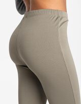 Pantaloni a zampa d'elefante - Coste sottili - verde scuro