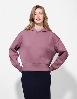 Mikina s kapucňou - Jednofarebn&yacute; - Malinov&aacute;