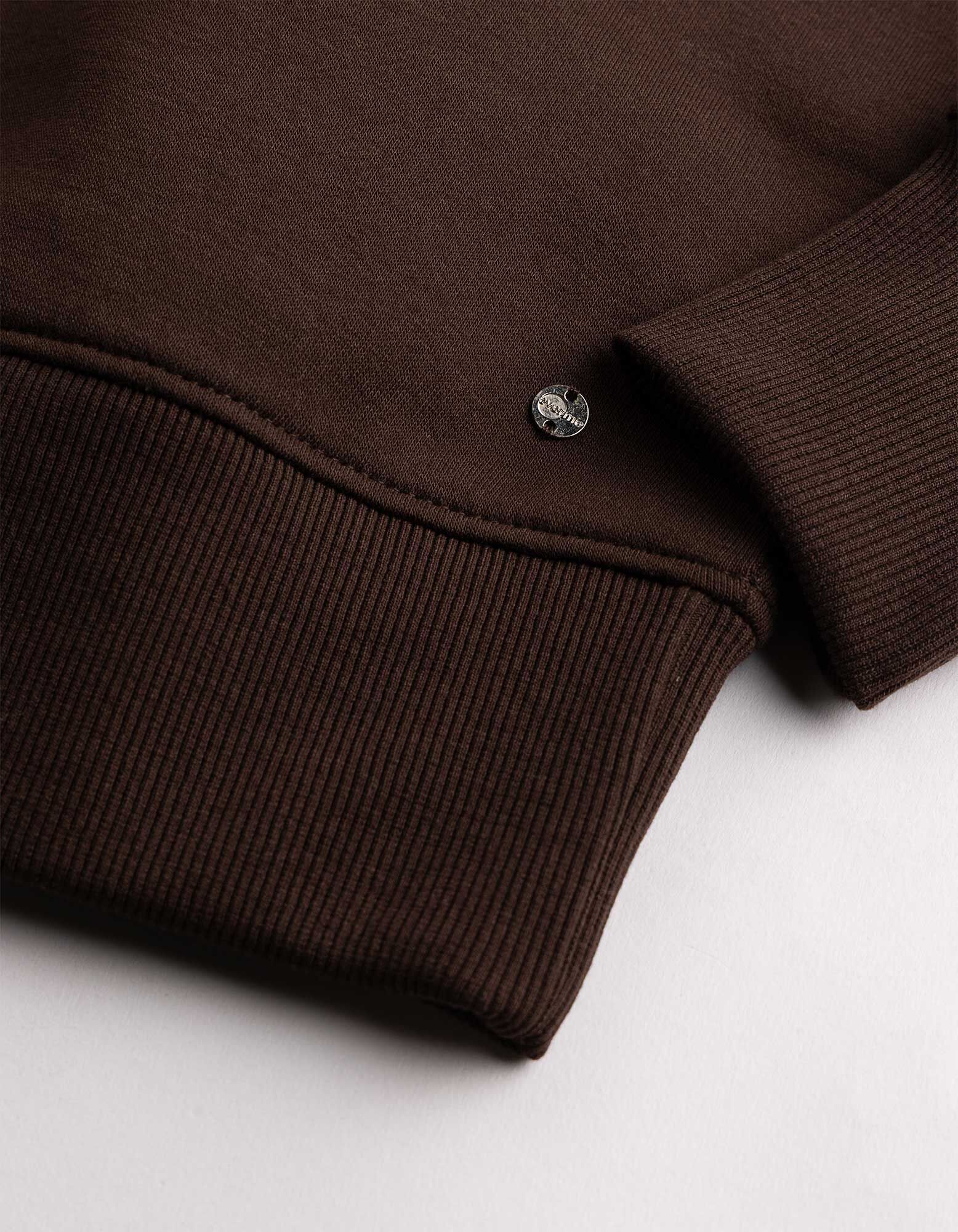 Sweatshirt - Oversized Fit - Dunkelbraun