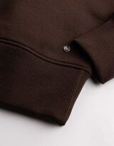 Sweatshirt - Oversized Fit - Dunkelbraun