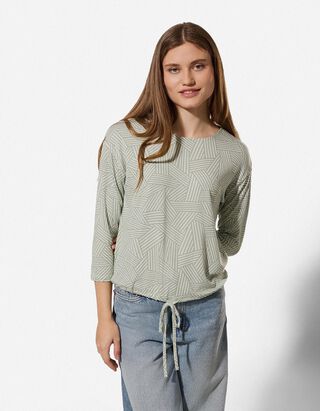 Shirt - Knotendetail - t&uuml;rkis