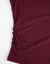 Tričko s dlh&yacute;mi ruk&aacute;vmi - Lodičkov&yacute; v&yacute;strih - tmavocervena