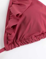 Bikiinitopp - volangid - tumepunane