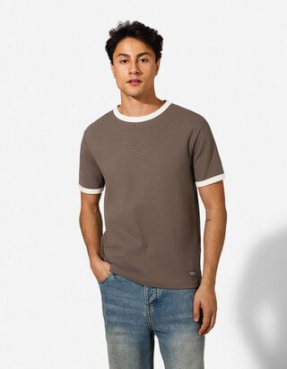 T-Shirt - Regular Fit - Braun