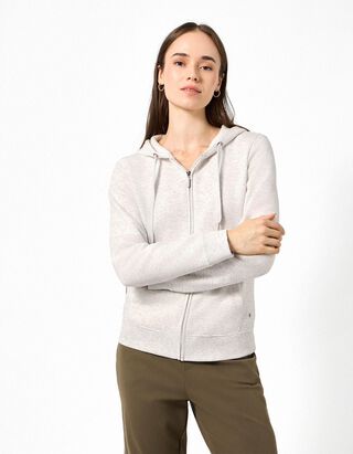 Sweatjacke - Regular Fit - Hellgrau