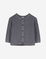 Strickjacke - Baumwolle - grau