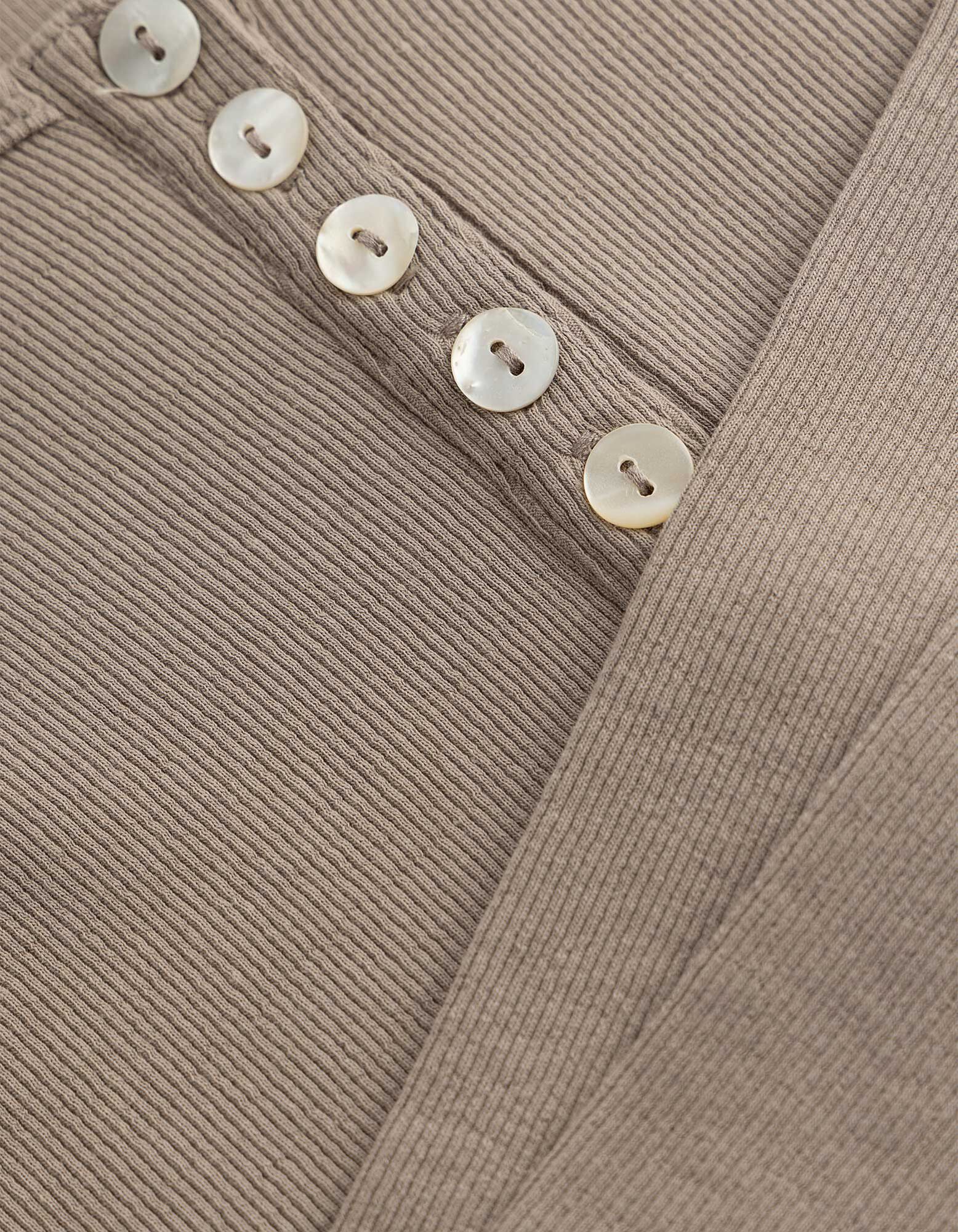 Langarmshirt - Zierkn&ouml;pfe - Grau