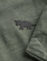 Longsleeve - Knoopsluiting - donkergroen