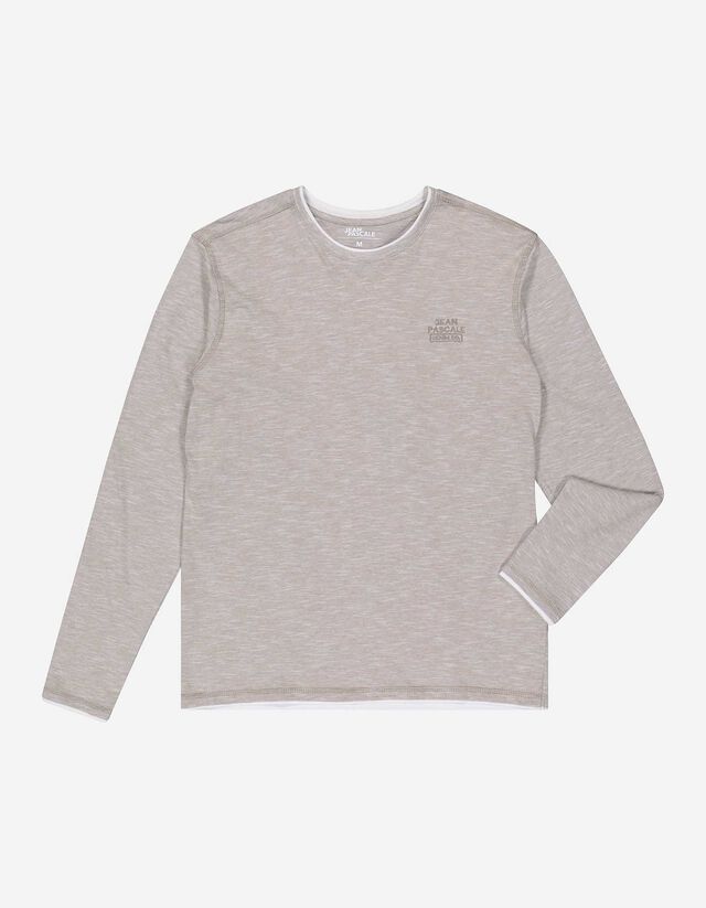 Herren Langarmshirt - Double-Layer-Look