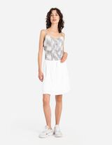 Gonna stile cargo - Orlo regolabile - bianco