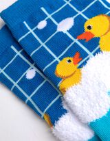 Ponožky - Vzor po celé ploše - modra