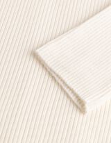 Pullover - Rippenstruktur - Beige