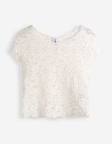 T-Shirt - Muschelsaum - Off-White