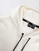 Mikina s kapucňou - Jednofarebný - biely