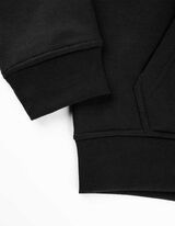 Hoodie - Baumwoll-Mix - schwarz