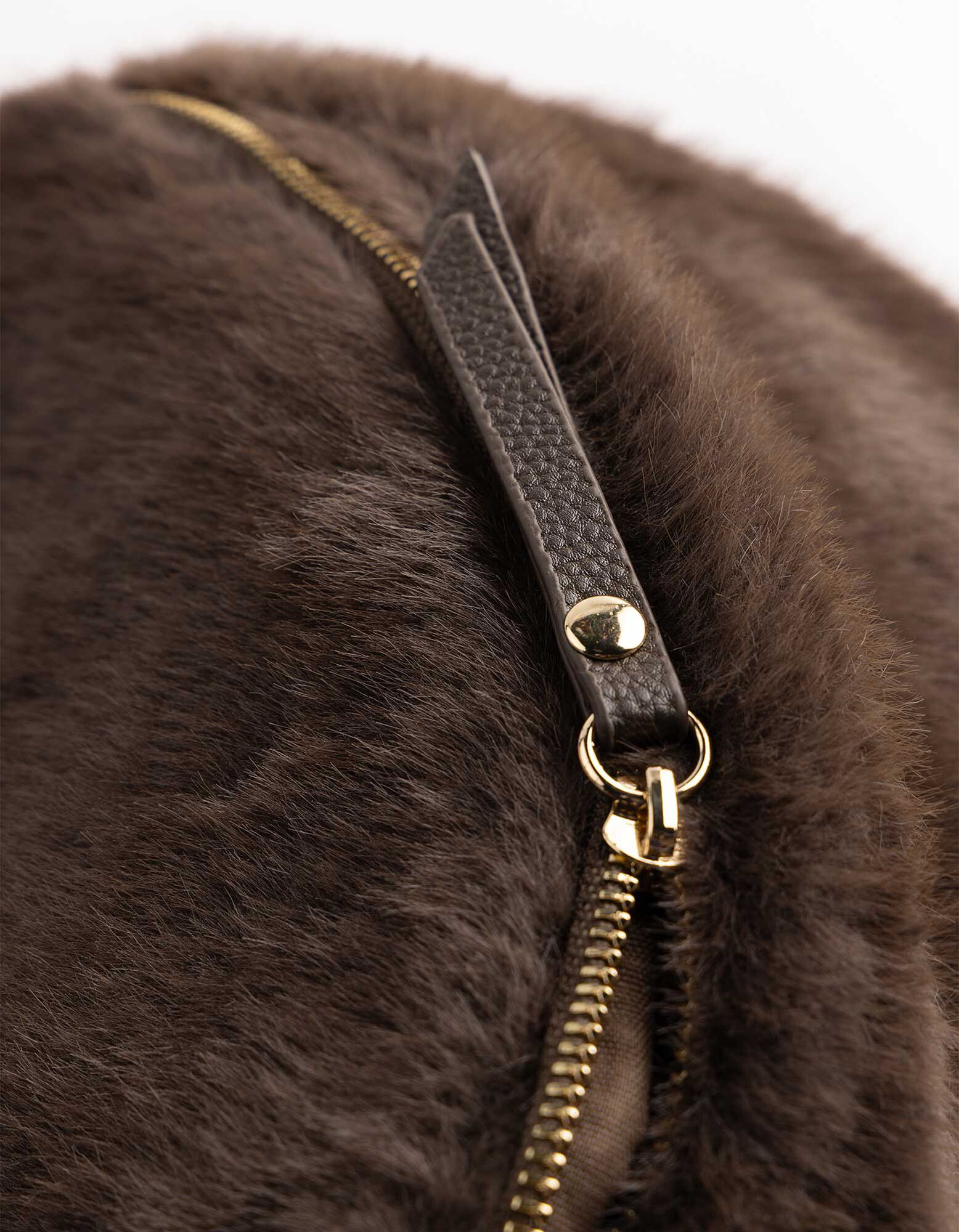 Hip Bag - Kunstfell - Braun