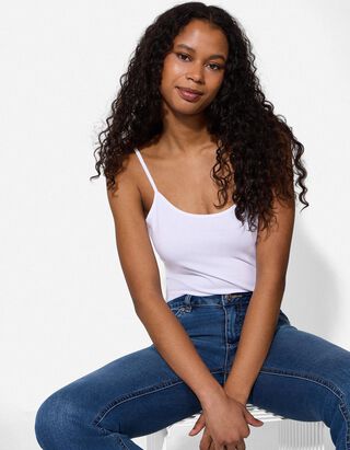 Top - einfarbig - wei&szlig;