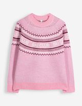 Pullover - gemustert - Pink